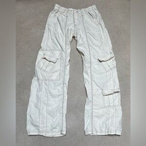 Forever 21 Women's Light Cream Cargo Pants